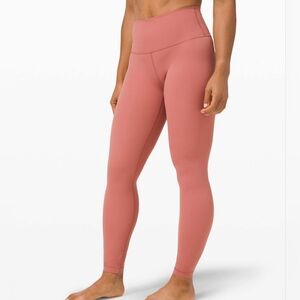 LULULEMON WUNDER UNDER HIGH-RISE TIGHT 28" FULL-ON LUXTREME. BRIER ROSE/2